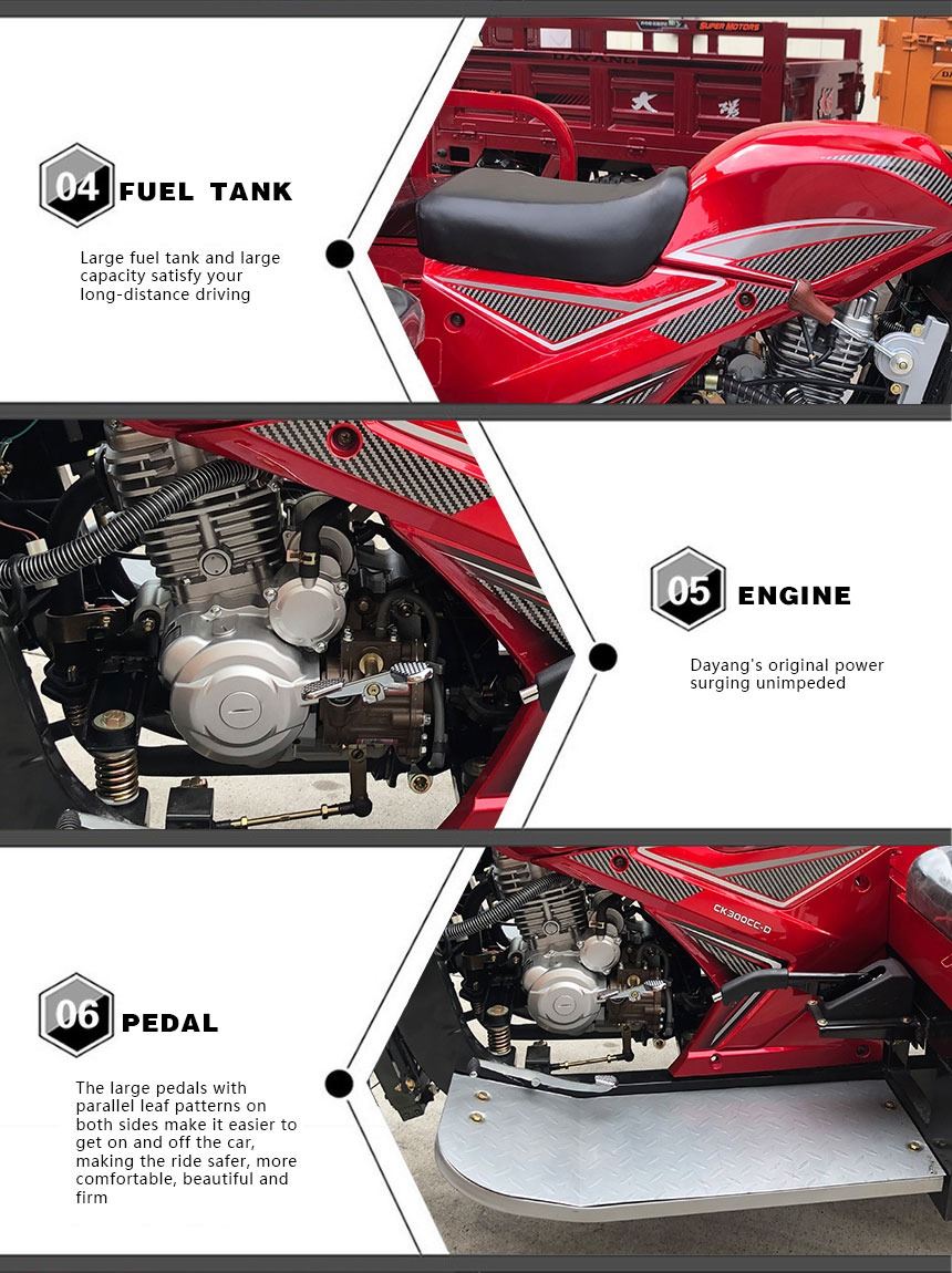 Strong loading capacity Motorized Tricycles