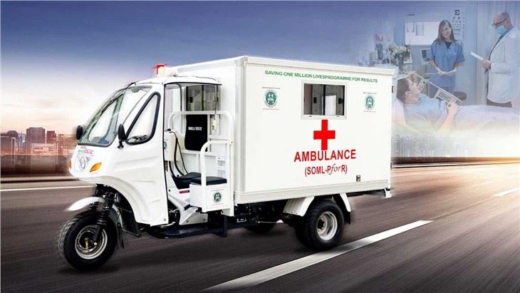 Semi Cabin ambulance Motorized Tricycle