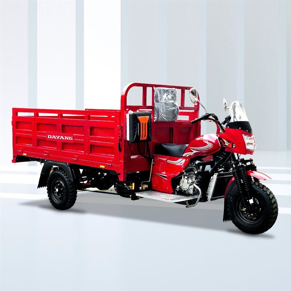 Adult Heavy Front Dump Truck Gasoline Engine Tricycle Loader Cargo Tricycle