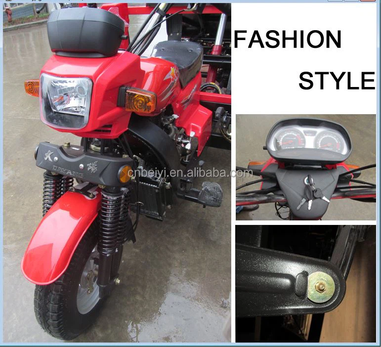 New Model 3 Wheel Gasoline Tuk Tuk Rickshaw Tricycle Scooter Hanicap Cargo